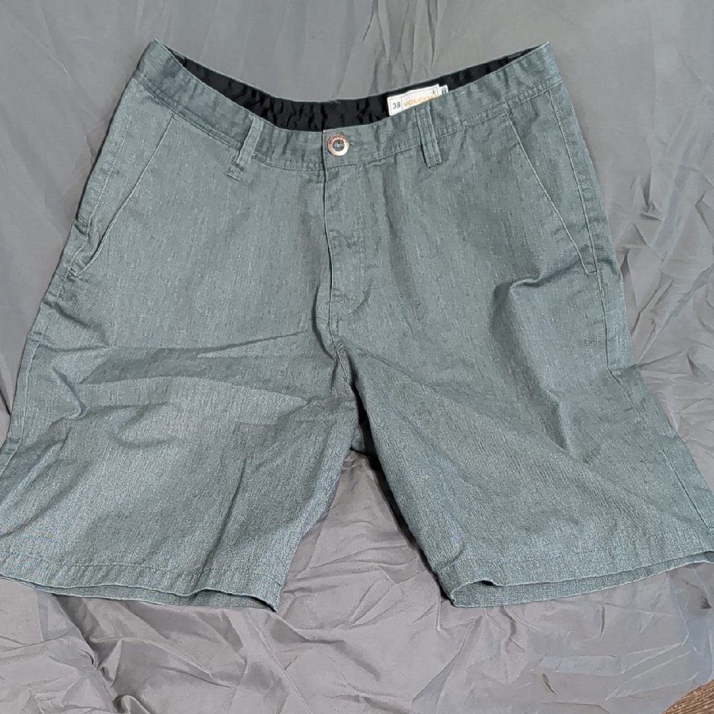 Volcom Men's Charcoal Flat Front Shorts